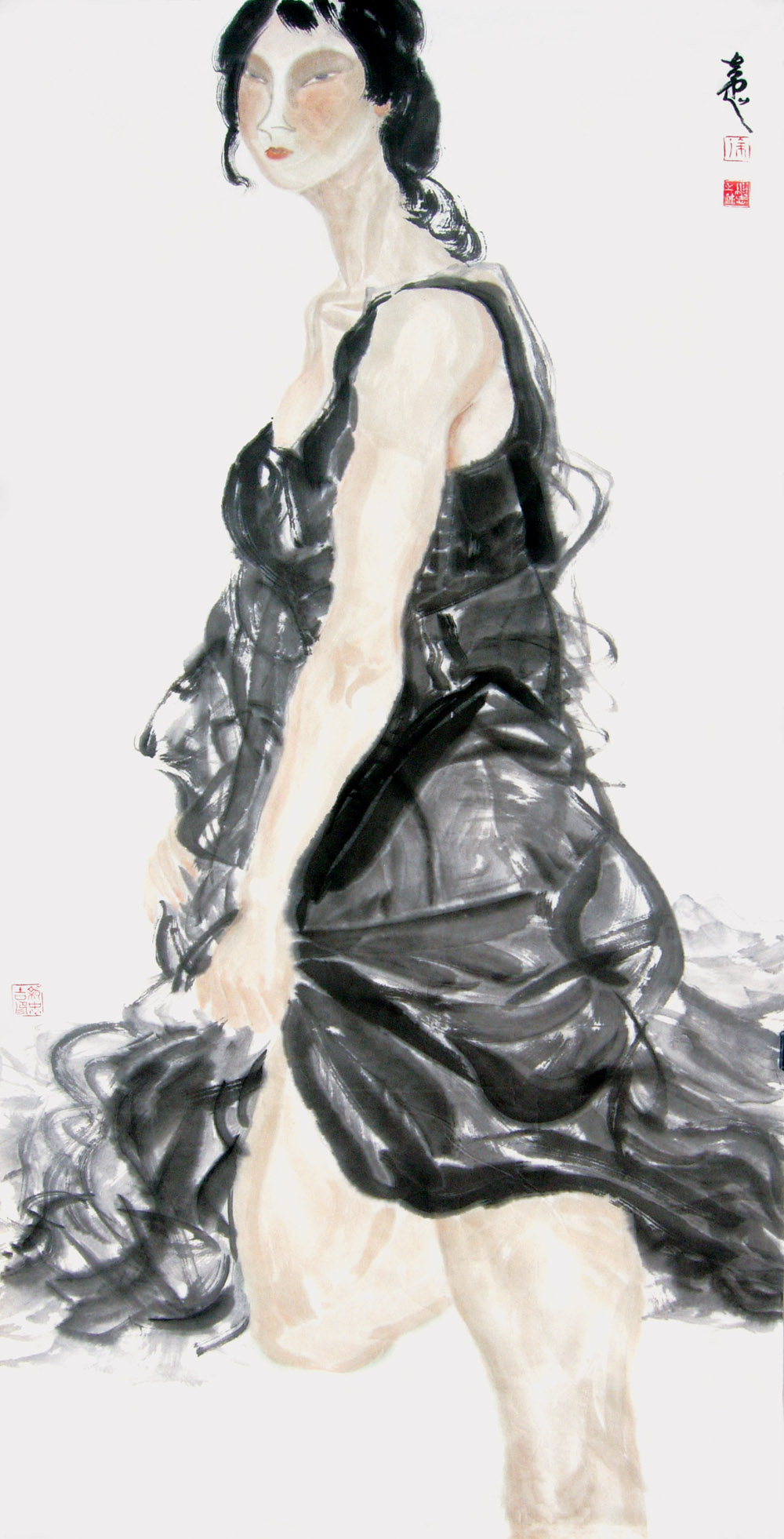 《落花人独立》138x68cm.jpg
